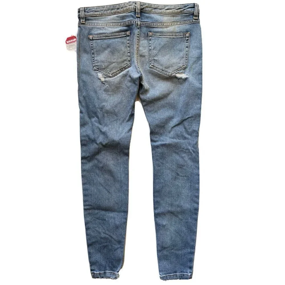 Faith Connexion Women's Denim Destroyed Ankle Jeans Bleach Size 26 - Picture 2 of 11